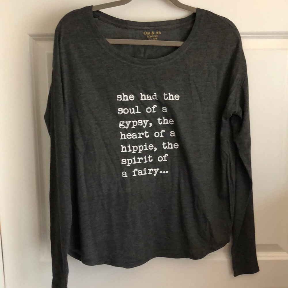 LAST ONE!! Heart of a Hippie Long Sleeve Tee - Picture 5 of 6